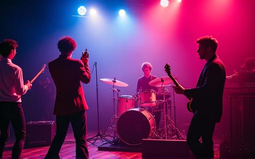 An energetic Swing Quartet with a drummer, getting guests to dance.